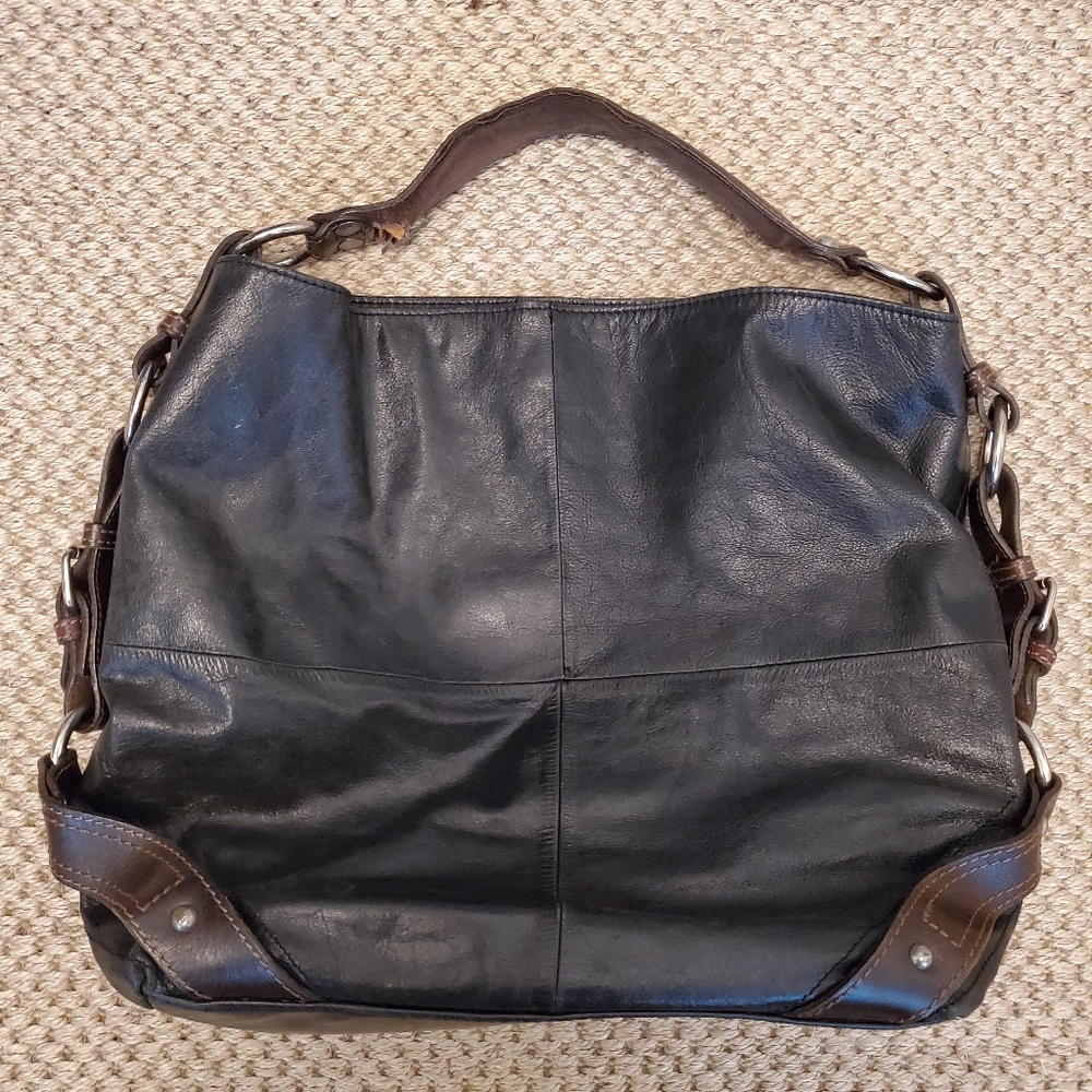Leather black and brown Tano Bag